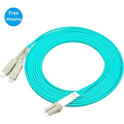 SC/UPC-LC/UPC Multi-Mode OM3 Fiber Cable Multimode Duplex Fiber Optical Jumper Patch Cord 3M 5M 10M 25m NoOptical cable jumper