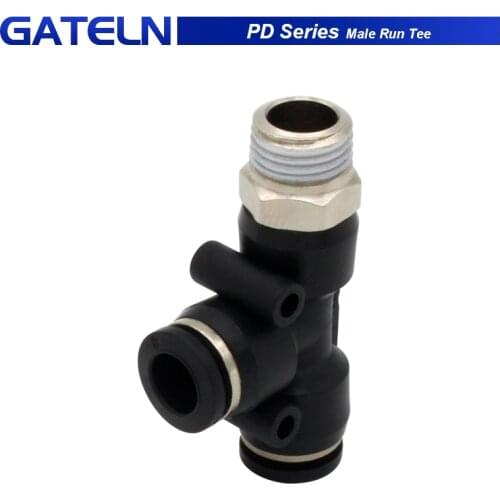 PD Series Male Run Tee Connector Pneumatic Components Fittings Pneumatic PD6-01 PD8-02 PD10-02 PD12-01
