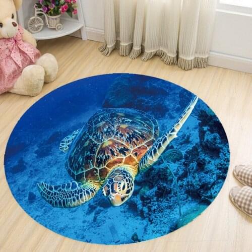 Cute cartoon Printed round carpet Childrens study Room computer chair Mat Baby play Game Crawl Pad Kids tatami Rug and Carpets