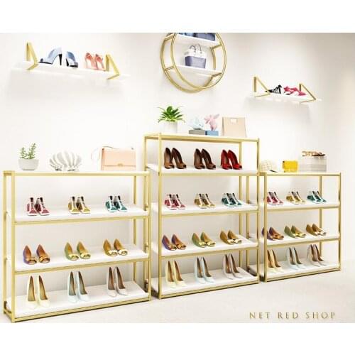 Shoe shop Shoe rack Display rack Floor type Childrens shoes shelf Shoe shop Shoe rack Nakajima shoes cabinet combination
