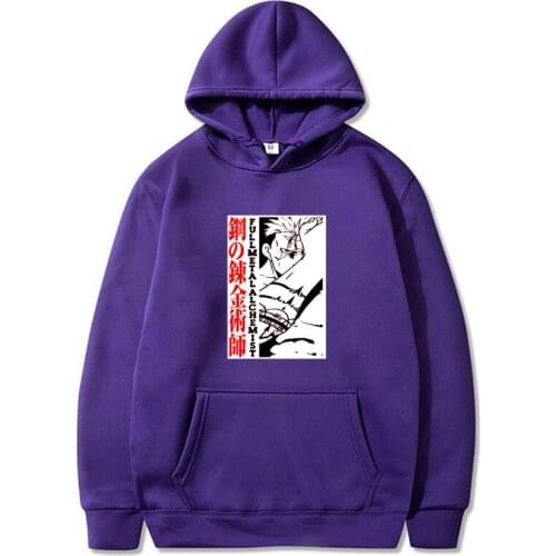 Sweater Fullmetal Alchemist Anime Hoodie Fun Popular Y2K Casual Long Sleeve Kpop Man Woman Plus Size