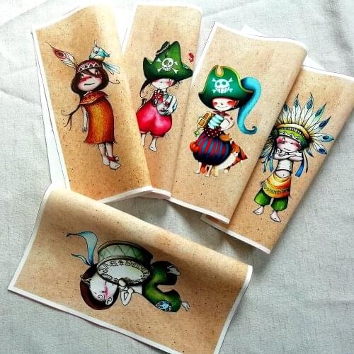 Syunss 1PCS Lovely Corsair Printed Hand Dyed Cotton Linen Fabric Telas Sewing DIY Patchwork Hand Embroidery Quilting Bags Tecido