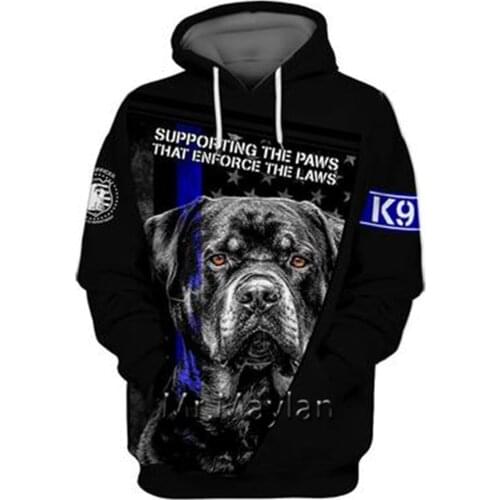Personality Fashion Animal Rottweiler 3D Print Graphic Hoodie Men/Women Streetwear Oversized 5XL Sweatshirt Harajuku Tops QW-10