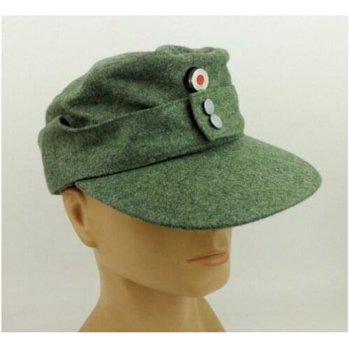 WWII WW2 GERMAN WH EM M43 PANZER WOOL FIELD CAP CLASSICAL HAT IN SIZES AND BADGE Reproduction Military Store