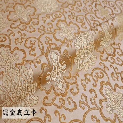 1Meter 75CM Width Imitation Silk Jacquard Brocade Sofa Cushion Pillow Clothes Fabrics Material Textile 26Color Patchwork DIY