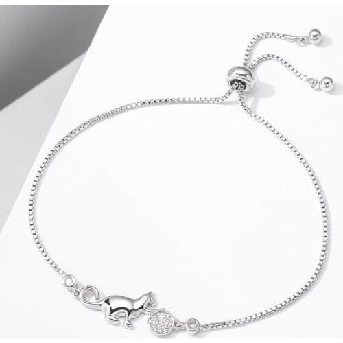 Cat and Ball Charm Bracelets on hand Womens Hand Bracelets for Women friends Simple Jewelry gift 2021