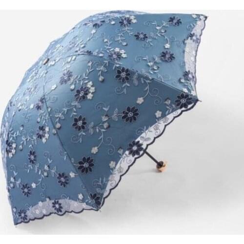 Umbrella Anti-forest Umbrella UV Sunscreen Umbrella Female Lace Lace Quality Princess Umbrella New Good Storage and Portable