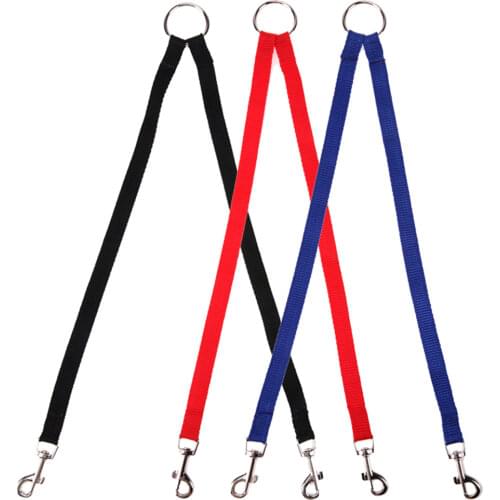 1PCS Nylon Double Dual Two Pets Dogs Leash 2 In 1 Coupler Walk Leashes Two Ways Pet Lead