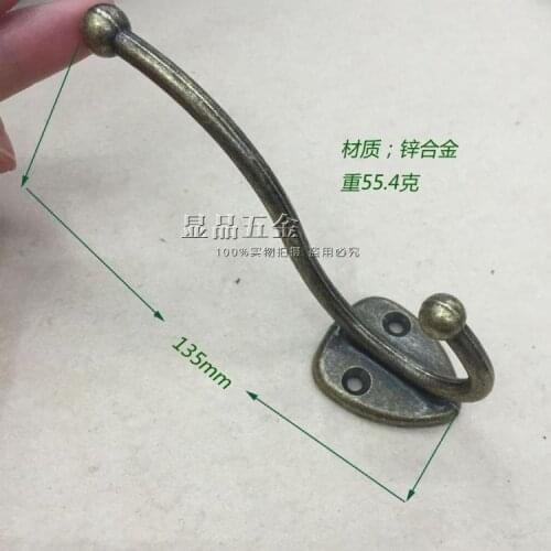 135*35mm Coathook Black clothes hanging hook Single hook Antique Furniture Hardware hook up Furniture Hook wholesale