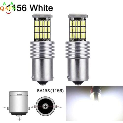 2pcs P21W 1156 BA15S LED Bulbs Car Lights Turn Signal Reverse Brake Light R5W 4014 LEDs 12V DC Automobiles Lamp