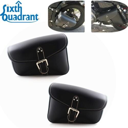 Motorcycle Accessories PU Leather Storage Saddlebag Saddle Bag Side Tool Bag For Harley Sportster XL 883 1200
