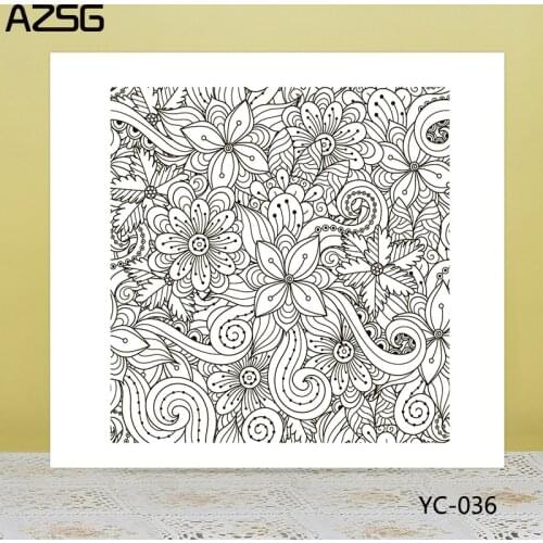 AZSG Lotus Flowers Background Clear Stamps/Seals For DIY Scrapbooking/Card Making/Album Decorative Silicone Stamp Crafts