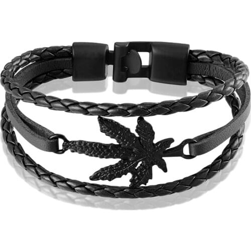 JANEYACY New Fashion Alloy Bracelet Mens casual personality Leather Bracelet Retro Punk Mens Bracelet Womens Gift Preferred