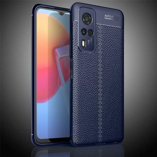 For VIVO Y31 2021 Case V2036 Premium Soft Bumper TPU Leather For vivo Y31 Y 31 vivoY31 2021 6.58" Shockproof Coque Funda capa