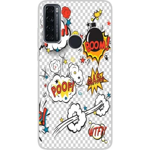 Compatible with TCL-20-SE-4G silicone gel tpu case cover case custom drawing design anti-shock COMICS 004 case