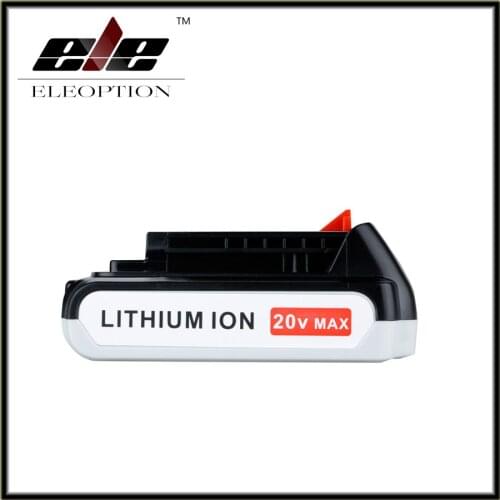 Eleoption 20V 2000mAh Li-ion Rechargeable Battery for BLACK & DECKER LB20 LBX20 LBXR20 LPP120 ASL188K