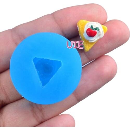 GYL460U 13.4mm x 13.5mm Cake Cut Silicone Mold Fondant Cake Decoration Candy Resin Clay Earrings Necklace Craft Soap Candle