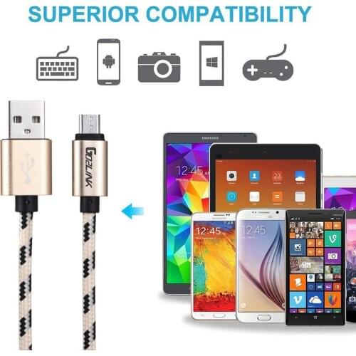 Go2linK 2M Micro USB 3.0 Cable Fast Charging Mobile Phone Cable 2 Meter for Samsung Note 3 S5 S8 S9