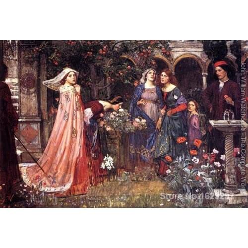 Animal paintings John William Waterhouses reproduction The Enchanted Garden hand painted High quality