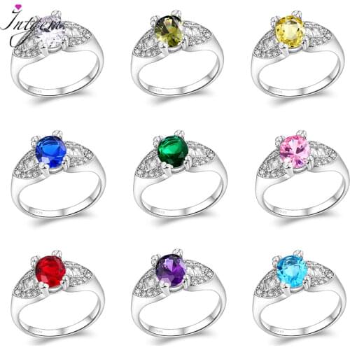6x8MM Oval Gemstone Rings AAA Zircon Shine CZ For Women Tiny 925 Sterling Silver Ring Party Engagement Anniversary Gifts Jewelry