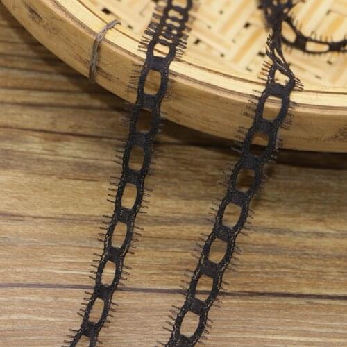 20 yard 1.5cm wide black embroidery lace perforation eyelash hand DIY lace clothing accessories fabric clothing