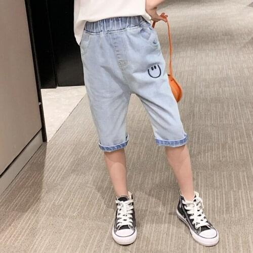 Summer Baby Girls Denim Shorts Fashion Five-point Pants Jeans Korean Casual Cowboy Shorts Children Clothing 4-12 Years 110-160cm