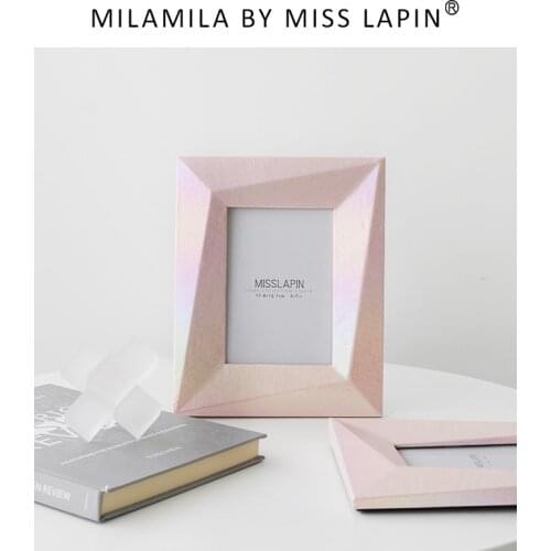 MISS LAPIN Beautiful Girl Picture Frame High End Decorative Pearl Pink PU Leather Photo Frames