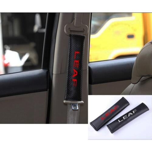 PU Fashion Car Seat Belt Cover Car Seat belt shoulder Pads For Nissan Leaf