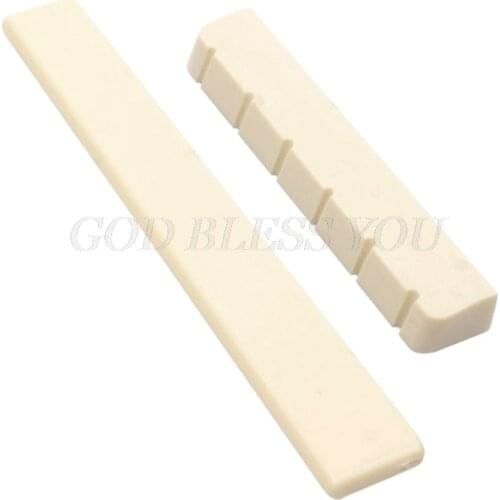 Guitar Bone Bridge Saddle Nut Set 6 Strings Classical Guitar Buffalo Bone Guitarra Replacement Parts Drop Shipping