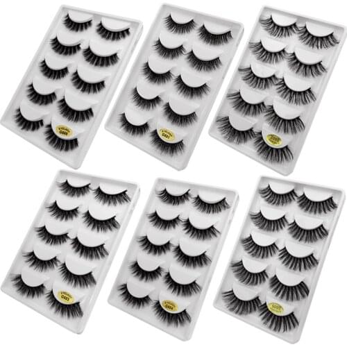 YSDO 5 pairs mink eyelashes hand made 100% eyelashes faux cilios mink makeup 3d false lashes natural eyelashes 3d mink lashes G6