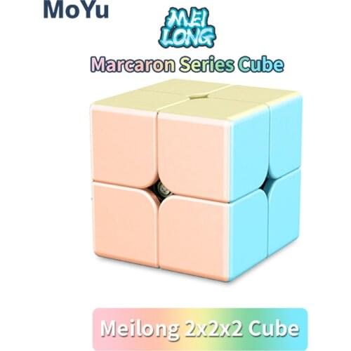 Newest 2020 Moyu CUBING CLASSROOM Meilong Marcaron series 2x2x2 Magic Cube meilong 2 Magico Cubo Puzzle Toys for Childre