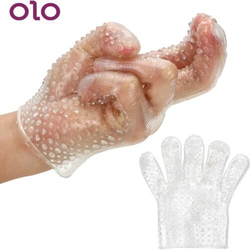 OLO Finger Gloves Bump Stimulation Flirting Vagina Clitoris Massage Adult Games Sex Toys for Women Masturbation Sex Products