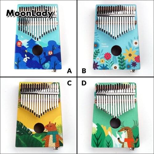 17 Keys Kalimba Thumb Piano High-Quality Wood Mahogany Body Thumb Piano Musical Instrument Kalimba Accessories With Audio input
