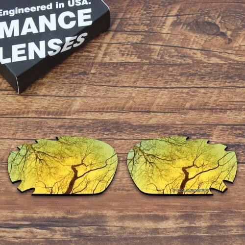 ToughAsNails Resist Seawater Corrosion Polarized Replacement Lenses for Oakley Jawbone Vented Sunglasses Gold Mirrored