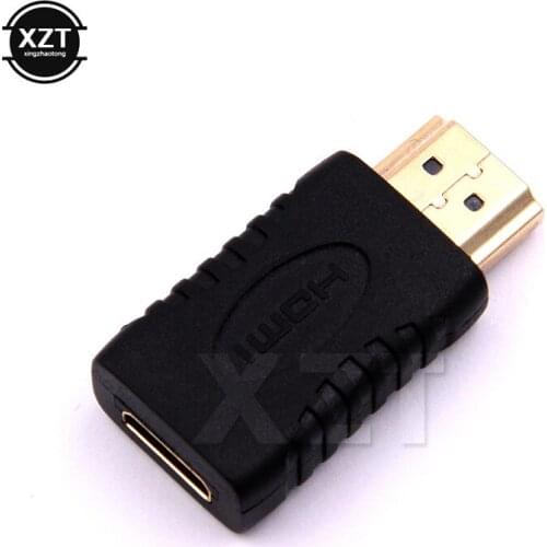 Gold-plated Mini HDMI-Compatible adapter male-to-female converter for HDTV full 1080p HD TV camera projector computer multimedia