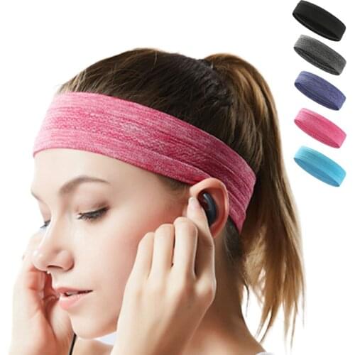 Professional Running Sweatband Nonslip Unisex Breathable Moisture Wicking Yoga Headband For Gym Fitness Workout Tennis Sports