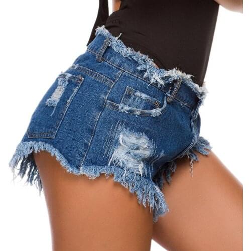 Sexy High Waist Women Ripped Denim Jean Shorts