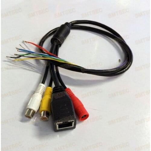 CCTV Network Cable RJ45+DC+Audio input+Audio output Security Camera Pigtail Cable for IP Camera Module IPC Main Board PCB AR-A