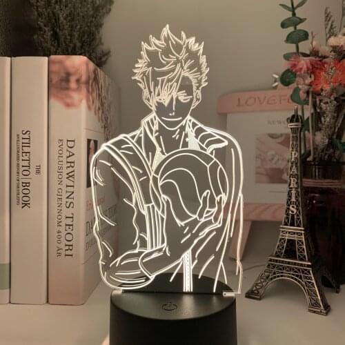 3D TETSURO KUROO Led ANIME LAMP (HAIKYUU) Manga Gift Anime 3d Lamp Night Light Lamp Otaku Gift Well Packed And Fast Dropshipping