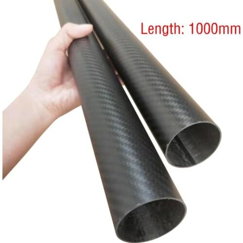 1pcs Length 1000mm carbon fiber tube high composite hardness material 3K Twill matte OD 8mm-30mm for plant protection aircraft