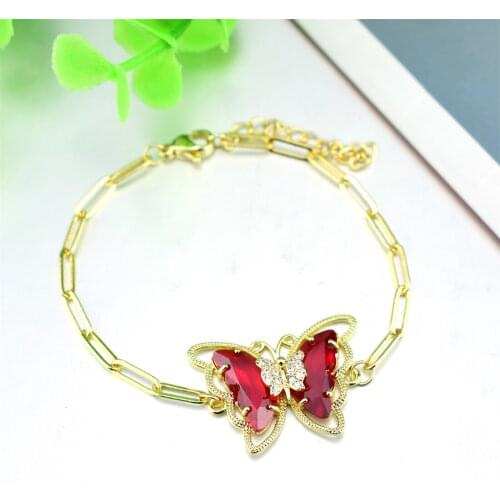 Boho Fashion Bracelets for Women New Simplicity Snake Bone Chain Geometric Crystal Butterfly Lock Jewelry Gift