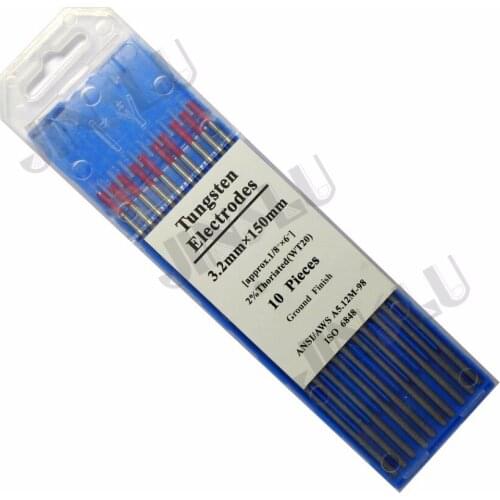 WT20 2% Red Tip 3.2mm*150mm Tig Thorium Tungsten Electrode 10PCS
