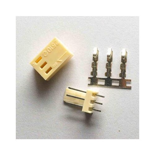 100Sets KF2510 3Pin Connector Kit Straight Pitch 2.54mm Pin Header+Terminal+Housing