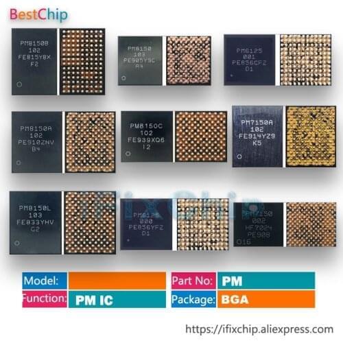 5pcs/lot PM8150B 102 PM8150 103 PM8150A 102 PM8150L 103 PM8150C 102 PM6125 000 001 PM7150A 102 PM7150 002 PMU PMIC Power IC Chip