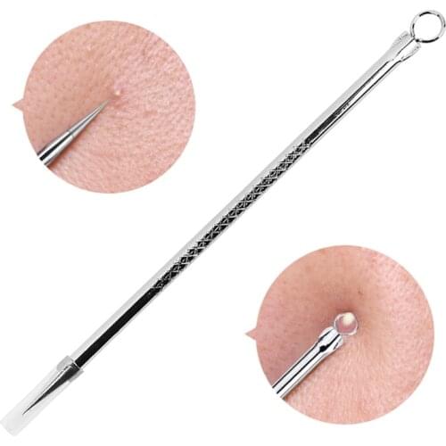 New 1pcs Silver Blackhead Comedone Acne Blemish Extractor Remover Cosmetic Tool Stainless Needles Remove Tool 8 Cm