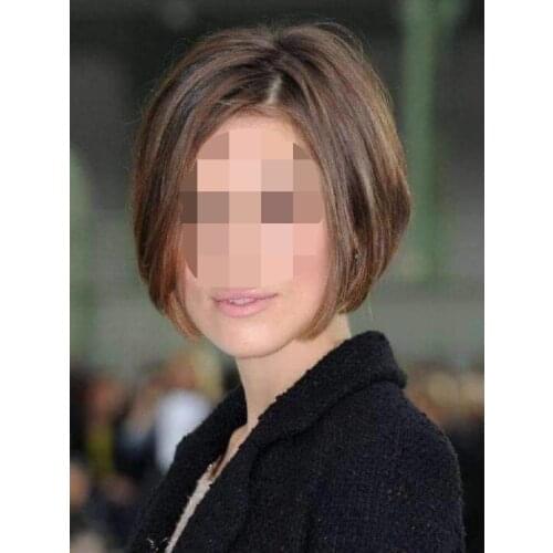 Alishevy European virgin hair no layer BOBSTYLE kosher wigs ,slight wave , jewish wig ,kosher wig Best Sheitels in stock