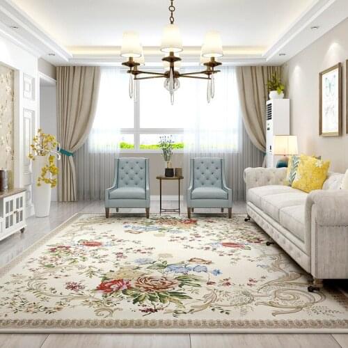 American Countryside Carpets For Living Room Pastoral Jacquard Rugs For Bedroom Sofa Coffee Table Floor Mat Study Area Rug