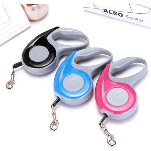 Automatic Extension Retractable Black color Anti-Slip Handle Strong Nylon Tape Dog Leash