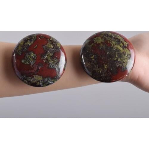 Dragon Blooded Stone Chakra Palm stone Big Hot Massage Stone Natural Healing SPA Reiki Crystal Beauty Health Care Energy Stone