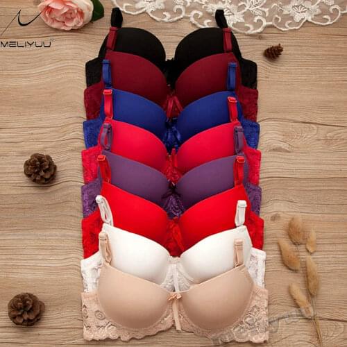 Young Girl Bra Push Up Lingerie Lace Brassiere Spandex Everyday Fashion Women Underwear BH Top AA A B C Cup